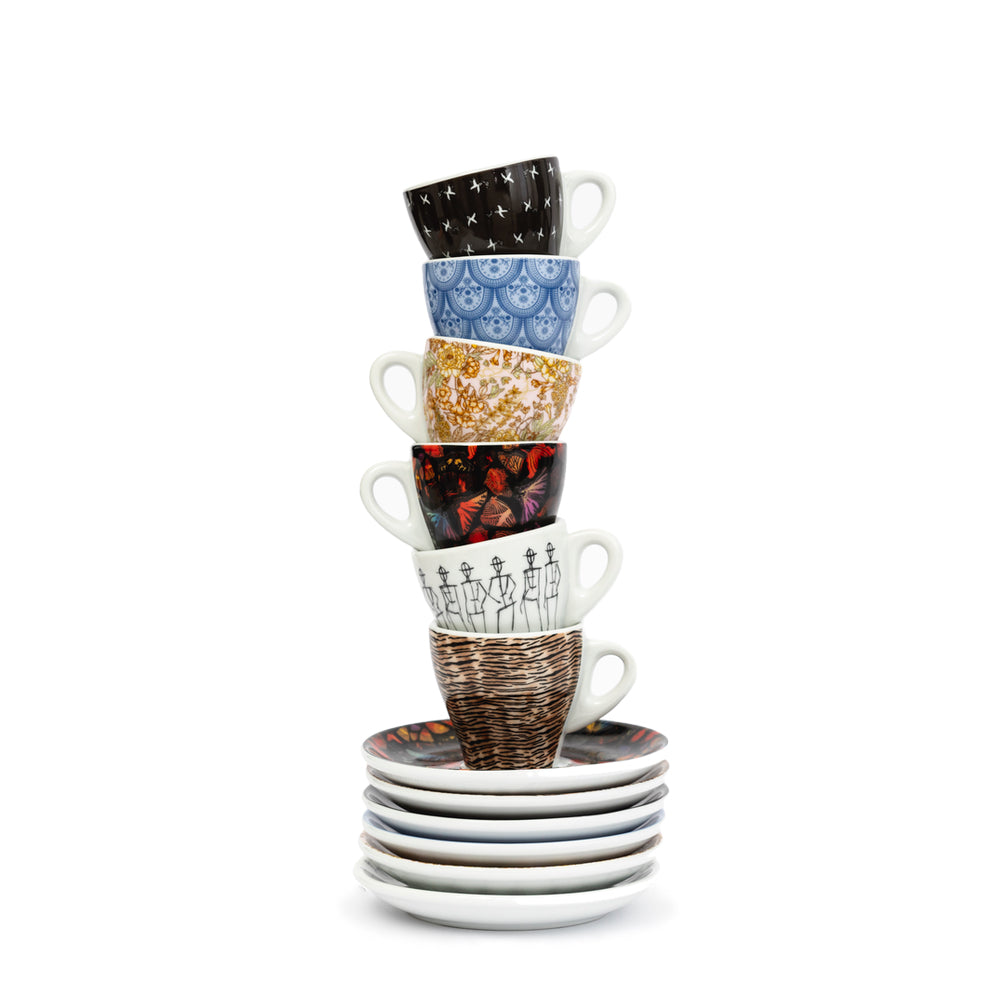 Fashion Series Espresso Cups and Saucers (Set B)